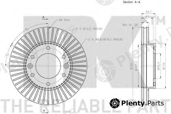  NK part 203524 Brake Disc