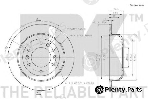  NK part 203525 Brake Disc