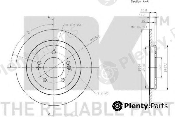  NK part 203541 Brake Disc