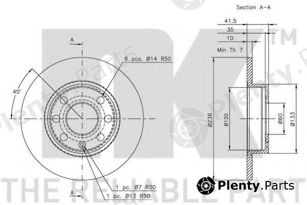  NK part 203605 Brake Disc