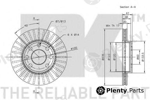 NK part 203608 Brake Disc