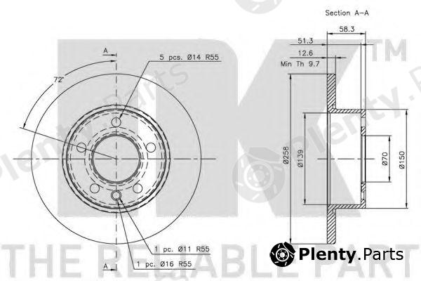 NK part 203609 Brake Disc