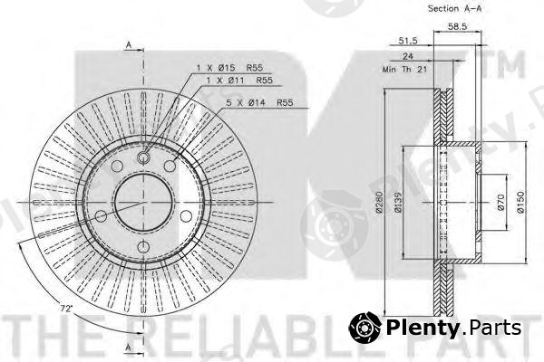  NK part 203612 Brake Disc