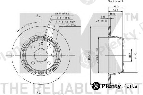  NK part 203618 Brake Disc