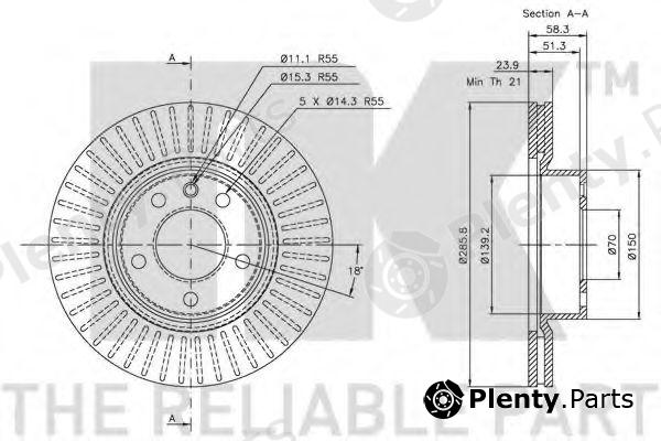  NK part 203620 Brake Disc