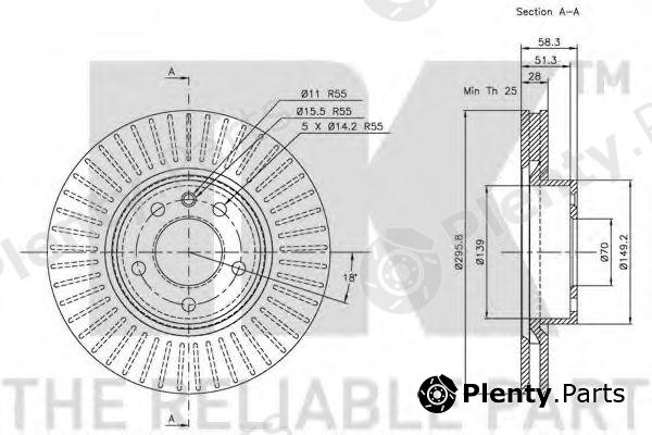  NK part 203622 Brake Disc