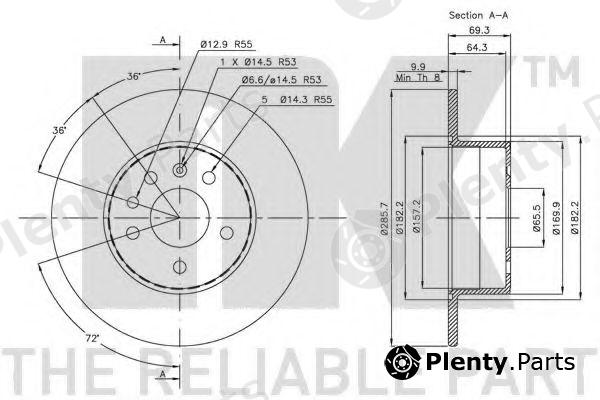  NK part 203624 Brake Disc