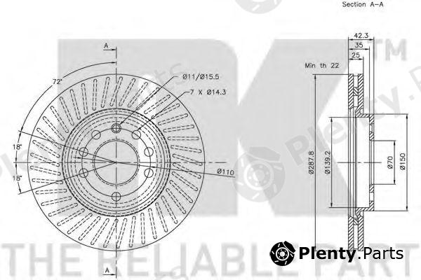  NK part 203625 Brake Disc