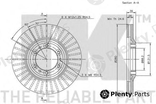  NK part 203627 Brake Disc