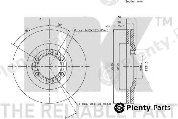  NK part 203628 Brake Disc