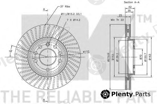  NK part 203630 Brake Disc