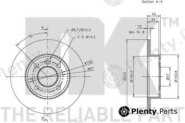  NK part 203633 Brake Disc