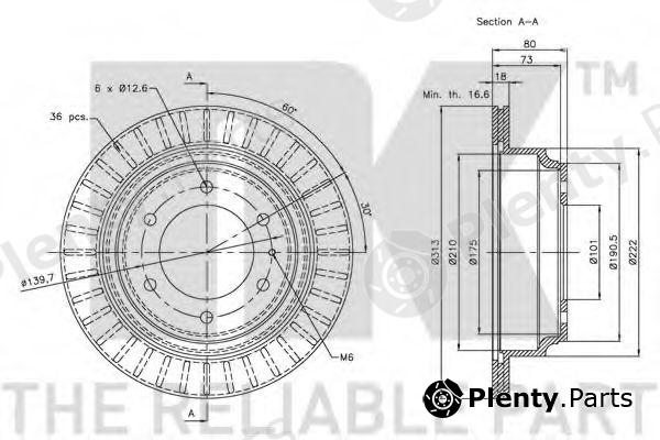  NK part 203635 Brake Disc