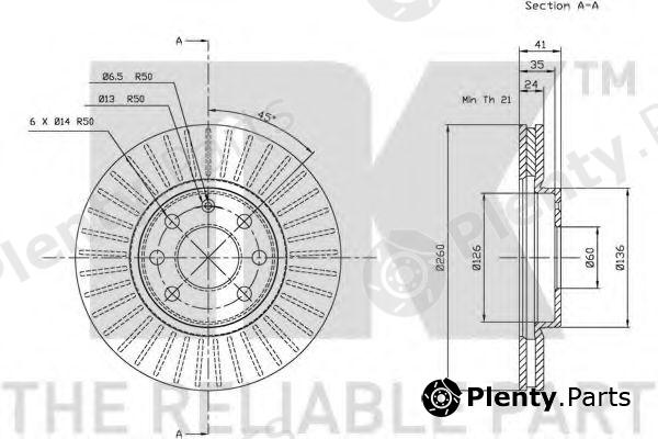  NK part 203637 Brake Disc