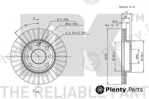  NK part 203640 Brake Disc
