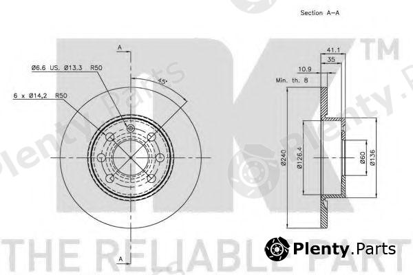  NK part 203641 Brake Disc