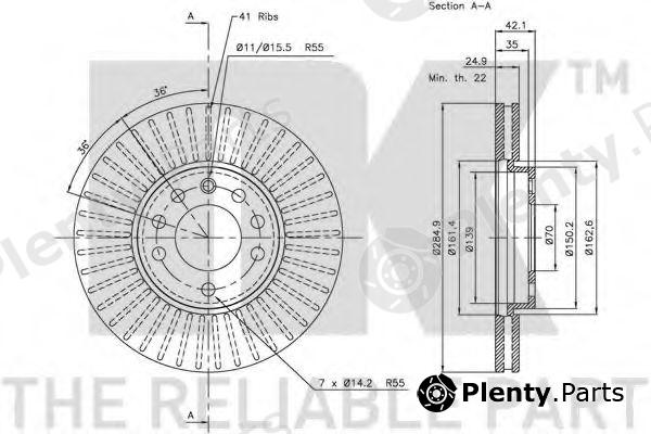  NK part 203645 Brake Disc