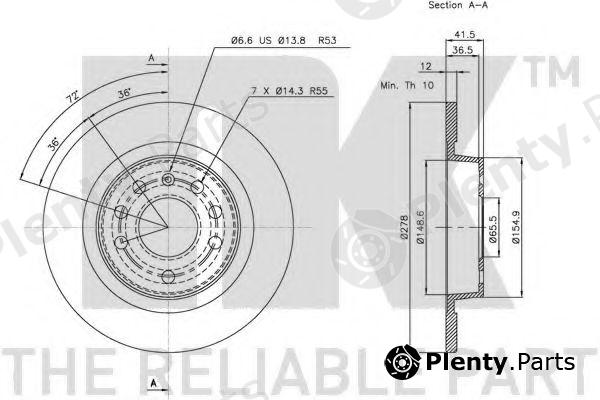  NK part 203646 Brake Disc