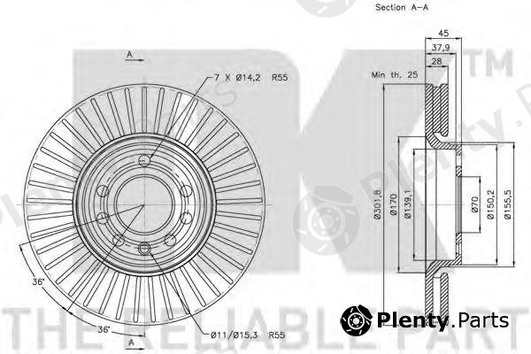  NK part 203648 Brake Disc