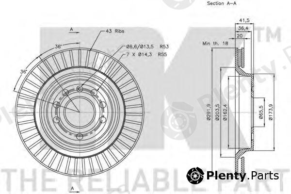  NK part 203650 Brake Disc