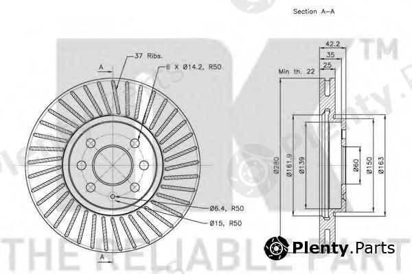 NK part 203652 Brake Disc
