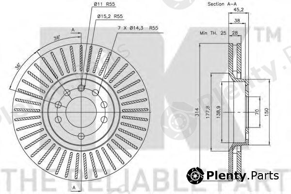  NK part 203653 Brake Disc