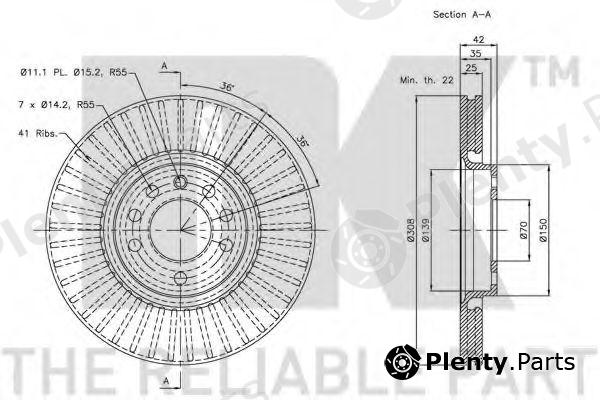  NK part 203654 Brake Disc