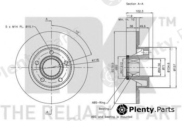  NK part 203658 Brake Disc