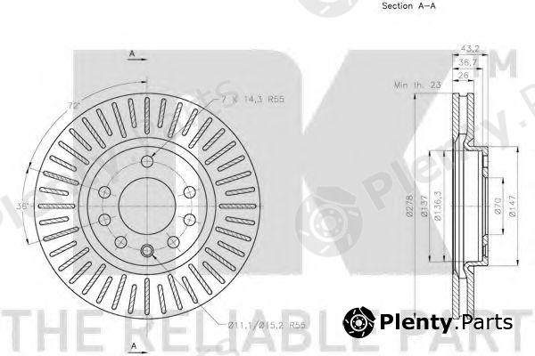  NK part 203660 Brake Disc