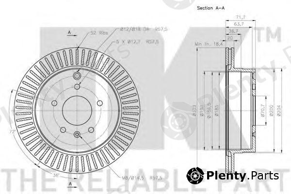  NK part 203665 Brake Disc