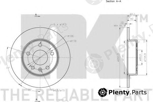  NK part 203674 Brake Disc