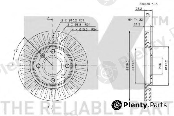  NK part 203719 Brake Disc