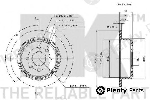  NK part 203721 Brake Disc