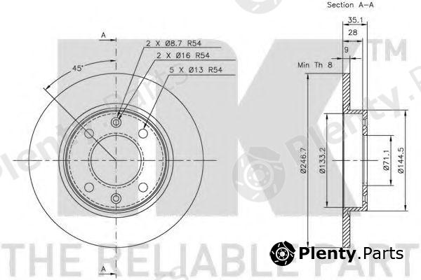  NK part 203722 Brake Disc