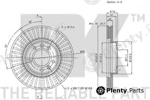  NK part 203727 Brake Disc