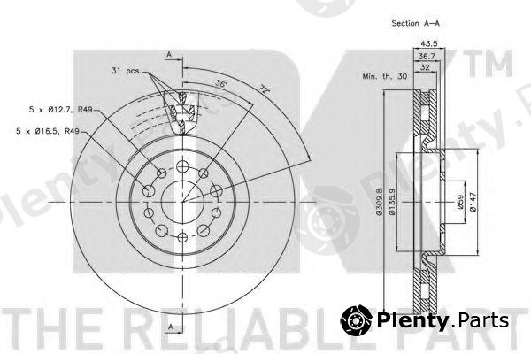  NK part 203730 Brake Disc