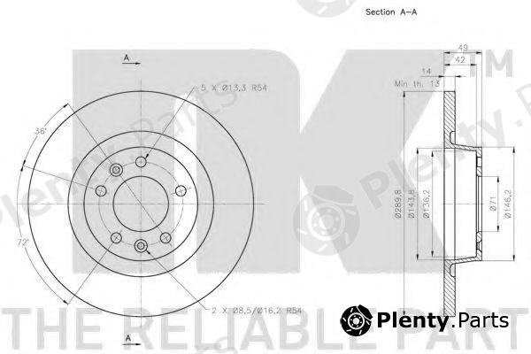  NK part 203736 Brake Disc