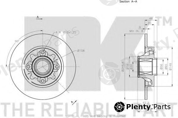  NK part 203738 Brake Disc