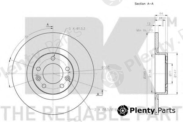  NK part 203744 Brake Disc