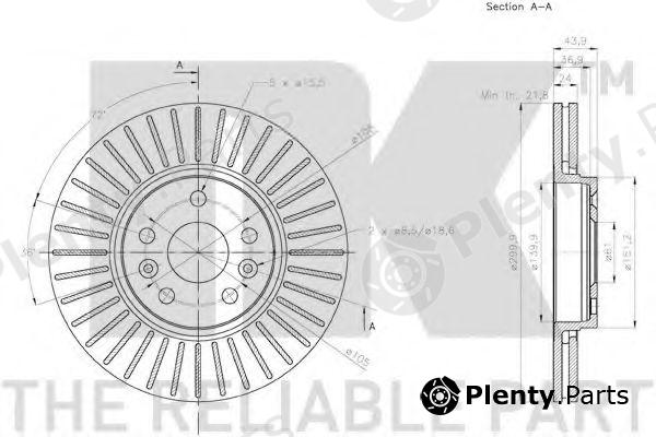  NK part 2039101 Brake Disc