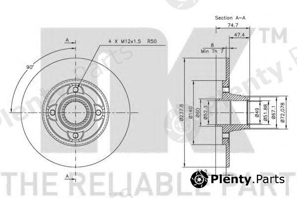  NK part 203917 Brake Disc