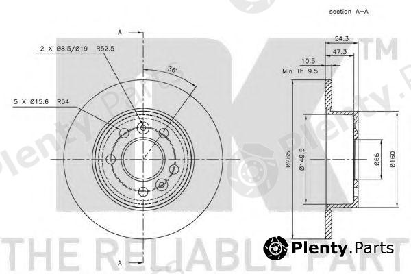  NK part 203929 Brake Disc