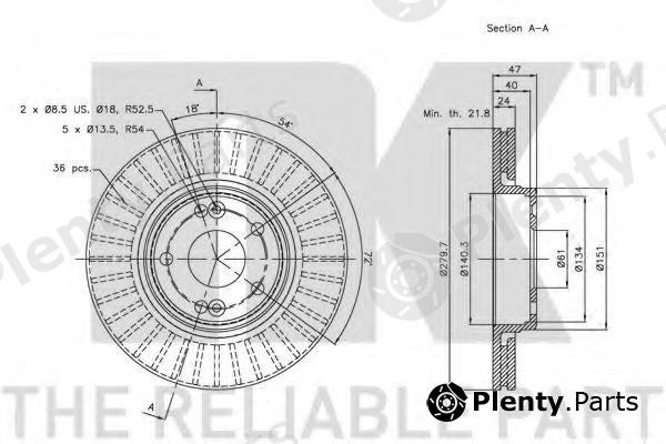  NK part 203930 Brake Disc