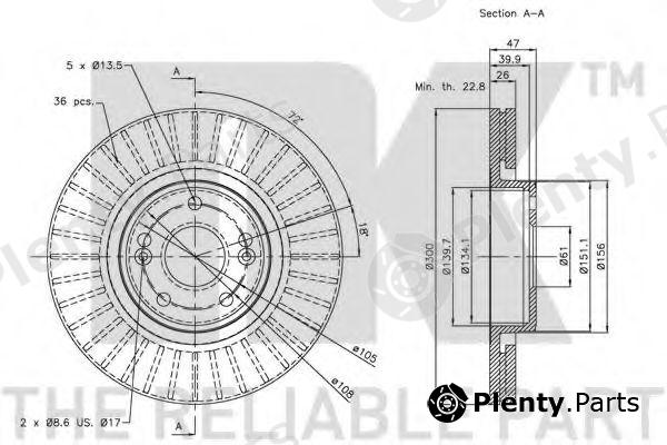  NK part 203932 Brake Disc