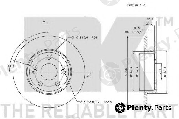  NK part 203934 Brake Disc