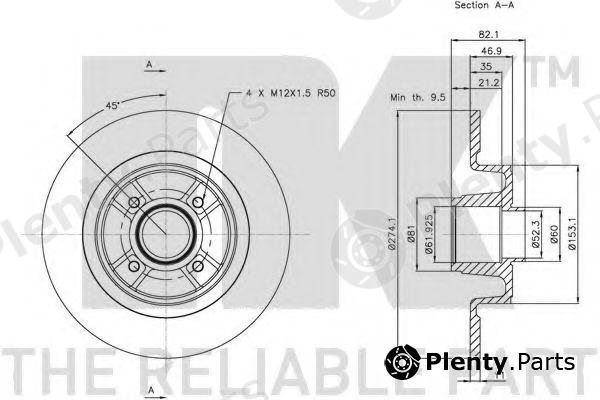  NK part 203935 Brake Disc