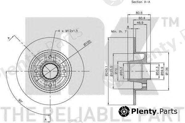  NK part 203937 Brake Disc