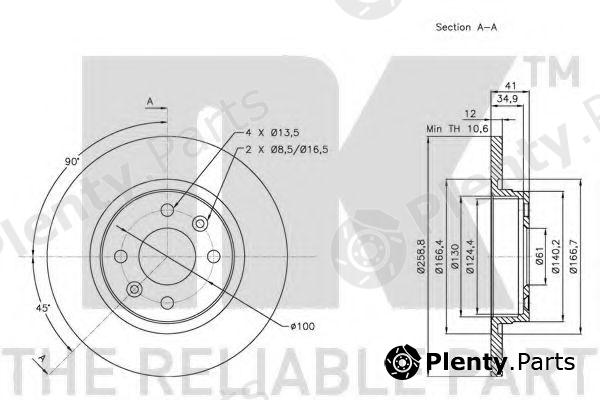  NK part 203939 Brake Disc