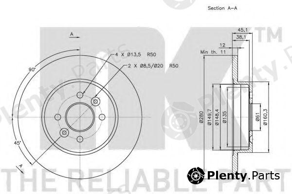  NK part 203941 Brake Disc