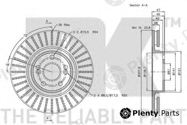  NK part 203948 Brake Disc